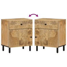 Greatstore Nočna omarica 50x33x60 cm trden mangov les