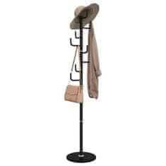 Greatstore Stojalo za plašče črno 183 cm železo s prašnim premazom