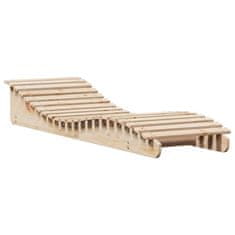 Greatstore Ležalnik 2 kosa 205x60x31,5 cm trdna borovina