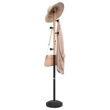 Vidaxl vidaXL Stoječi obešalnik za plašče črn 177 cm barvano železo