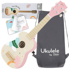Classic world Lesena ukulele kitara za otroke Pink