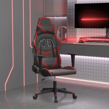 Vidaxl vidaXL Masažni igralni stol, črn in bordo, umetno usnje