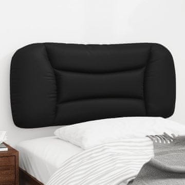 Vidaxl vidaXL Blazina za vzglavje, črna, 80 cm, umetno usnje
