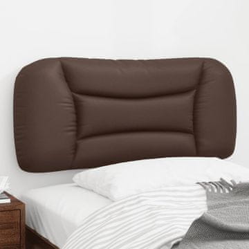 Vidaxl vidaXL Blazina za vzglavje, rjava, 90 cm, umetno usnje