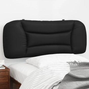 Vidaxl vidaXL Blazina za vzglavje, črna, 100 cm, umetno usnje