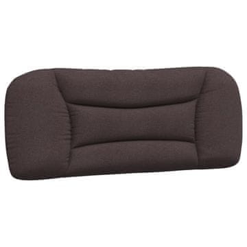 Vidaxl Blazina za vzglavje Hvar temno rjava 100 cm blago