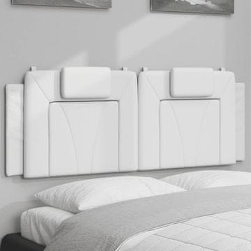 Vidaxl vidaXL Blazina za vzglavje, bela, 120 cm, umetno usnje