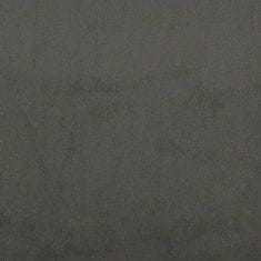 Vidaxl Vzmetnica z žepkasto vzmetjo temno siva 120x190x20 cm žamet