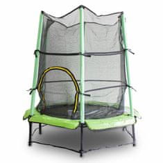 shumee Otroški zeleni trampolin za skakanje, močna palica s prevleko in mrežo