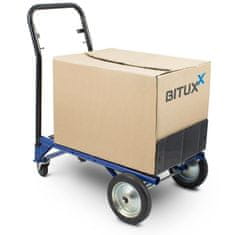 shumee Bituxx ročni skladiščni voziček z vrtljivimi kolesi, voziček 2 v 1, rezkalnik, nosilnost: 80 kg