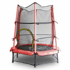 shumee Otroški trampolin za vrt, premera 140 cm, močan trampolin z mrežo in pokrivalom