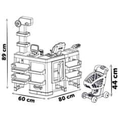 Smoby Maximarket Elektronski voziček s skenerjem za tehtnico in hladilnikom