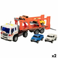 slomart tovornjak za prevoz avtomobilov in tovornjak speed & go 37,5 x 12,5 x 10 cm (2 kosov)