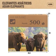 slomart sestavljanka puzzle colorbaby elephant 500 kosi 6 kosov 61 x 46 x 0,1 cm