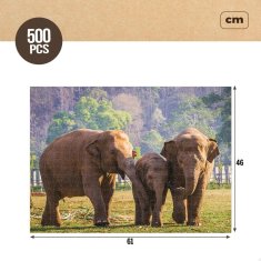 slomart sestavljanka puzzle colorbaby elephant 500 kosi 6 kosov 61 x 46 x 0,1 cm