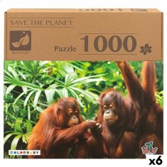slomart sestavljanka puzzle colorbaby orangutan 6 kosov 68 x 50 x 0,1 cm
