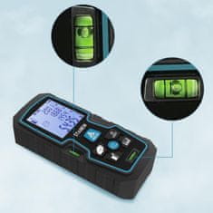BergMont Laserski daljinomer 70m, digitalni merilnik razdalje, libela, 2xAA, LCD, kotomer, PITAGORA, IZRAČUN PLOŠČINE
