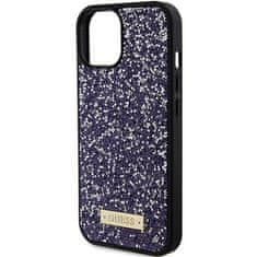 Guess Original ovitek za iPhone 15 - Purple Rhinestone Metal Logo