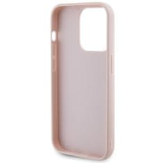 Guess Ovitek Guess za iPhone 15 Pro - Pink Quilted Metal Logo