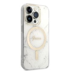 Guess Ovitek + polnilec Guess za Apple iPhone 14 Pro Max - Marble MagSafe