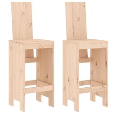 Vidaxl Barski stolček 2 kosa 40x42x120 cm trdna borovina