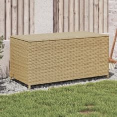 Greatstore Vrtna škatla za shranjevanje bež 190L poli ratan