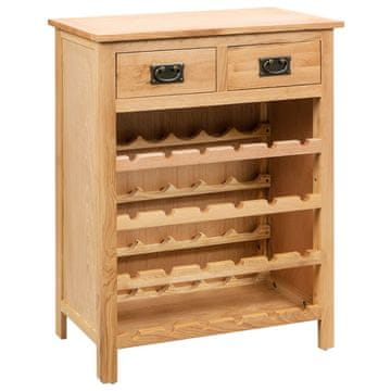 Vidaxl Omarica za vino 72x32x90 cm trdna hrastovina