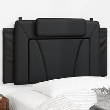 Vidaxl vidaXL Blazina za vzglavje, črna, 100 cm, umetno usnje