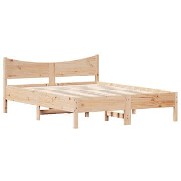 Vidaxl Posteljni okvir brez vzmetnice 120x200 cm trdna borovina