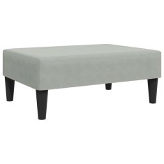 Vidaxl Stolček za noge svetlo siv 77x55x31 cm žamet