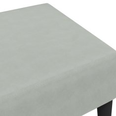 Vidaxl Stolček za noge svetlo siv 77x55x31 cm žamet
