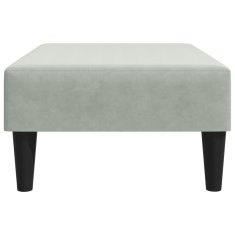 Vidaxl Stolček za noge svetlo siv 77x55x31 cm žamet