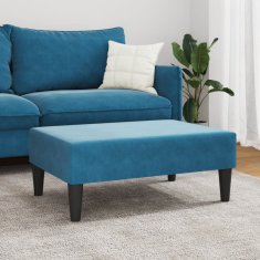 Greatstore Stolček za noge moder 77x55x31 cm žamet