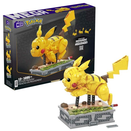 slomart gradbeni komplet pokémon mega construx - motion pikachu 1095 kosi