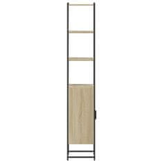 Greatstore Kopalniška omarica sonoma hrast 33x33x185,5 cm inženirski les