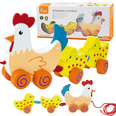Viga Toys Komplet za vlečenje piščanca 36 cm
