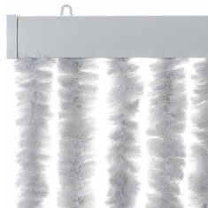 Vidaxl Zavesa proti mrčesu siva 100x230 cm šenilja