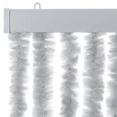 Vidaxl Zavesa proti mrčesu siva 118x220 cm šenilja