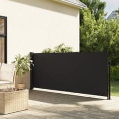 Greatstore Zložljiva stranska tenda črna 120x500 cm