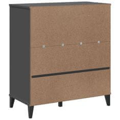 shumee Komoda VIKEN antracitno siva 80x40x90 cm trdna borovina