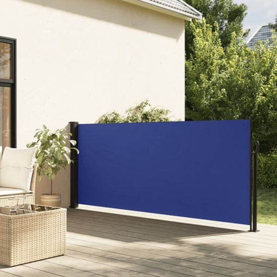 shumee Zložljiva stranska tenda modra 100x500 cm