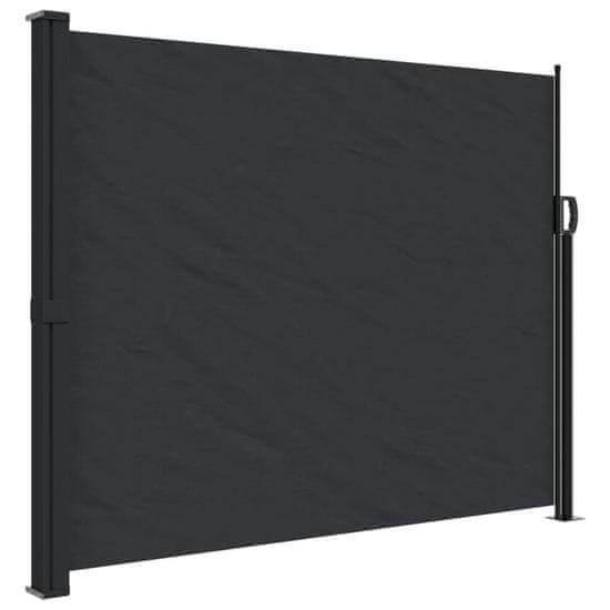 Vidaxl Zložljiva stranska tenda črna 160x300 cm