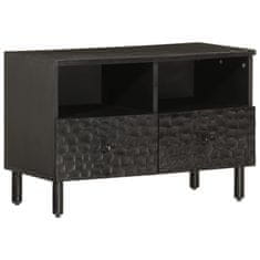 Greatstore TV omarica črna 70x33x46 cm trden mangov les