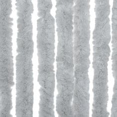 Vidaxl Zavesa proti mrčesu siva 100x220 cm šenilja