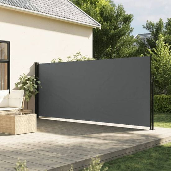 shumee Zložljiva stranska tenda antracitna 160x600 cm