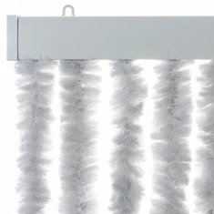 Vidaxl Zavesa proti mrčesu siva 100x220 cm šenilja