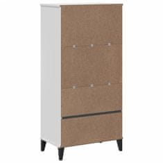 shumee Knjižna omara VIKEN bela 60x35x123 cm trdna borovina