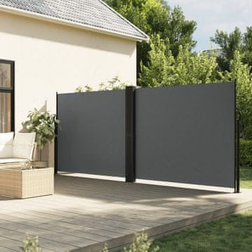 shumee Zložljiva stranska tenda antracitna 180x1000 cm