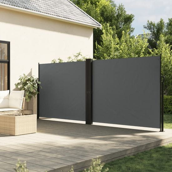 shumee Zložljiva stranska tenda antracitna 180x1000 cm