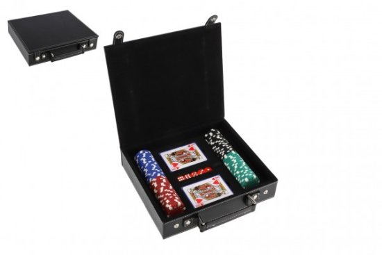 Teddies Poker set 100 kosov + karte + kocke v kovčku